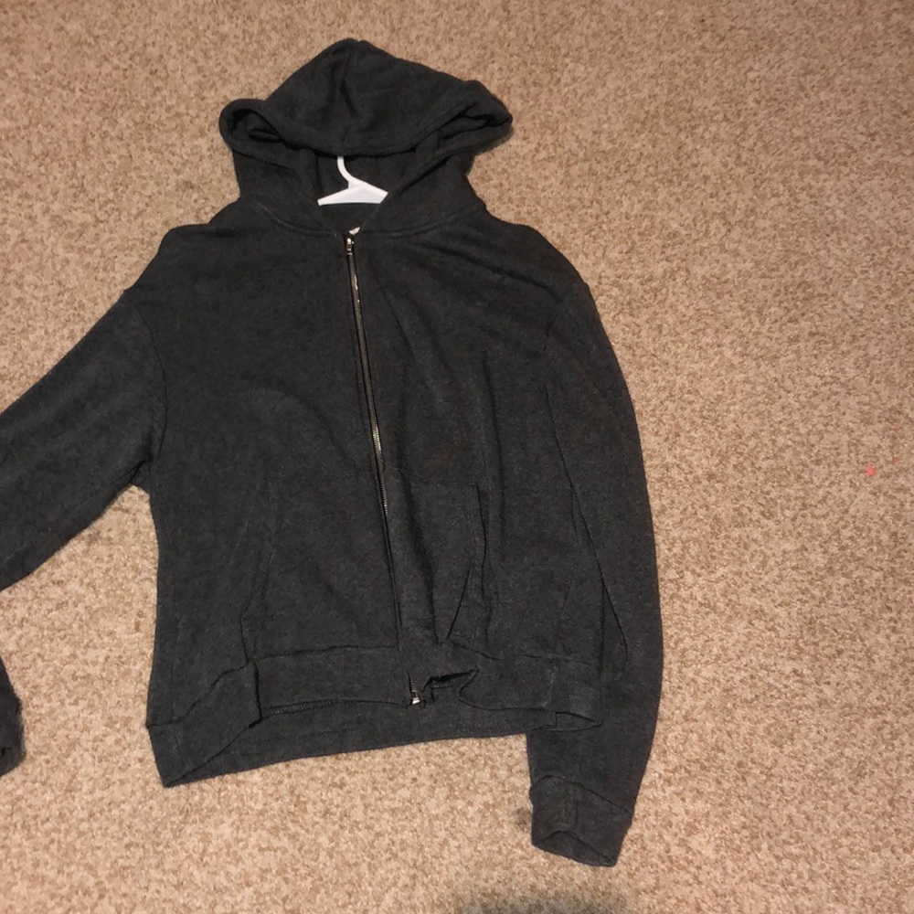grey brandy melville zip up